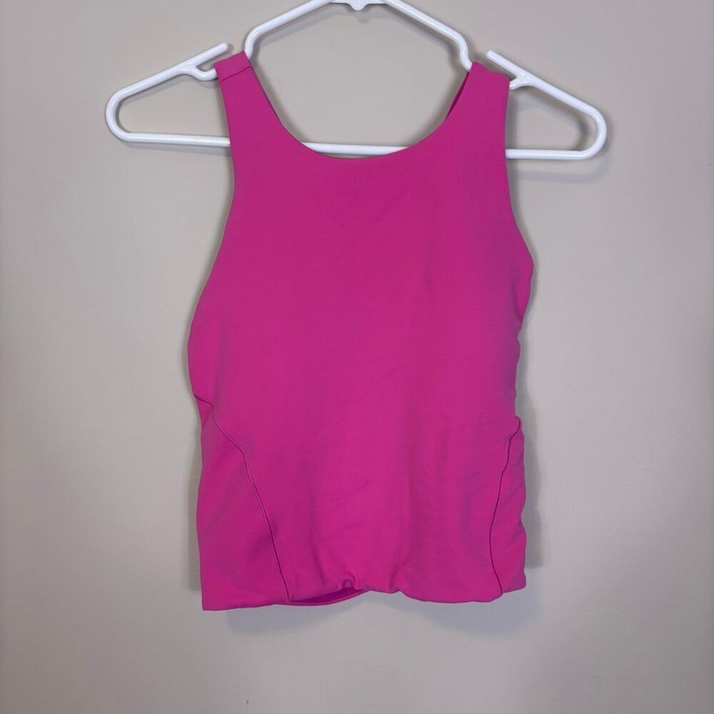 Abercrombie &‎ Fitch Pink Criss Cross Back Cropped Workout Tank Top Size Medium
